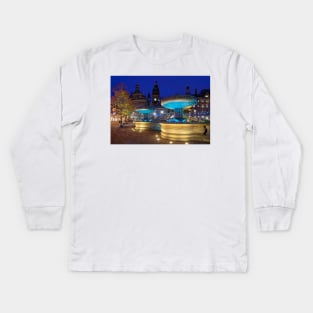Sheffield Town Hall & Entrance to Peace Gardens Kids Long Sleeve T-Shirt